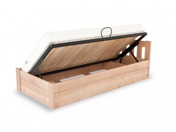 Dřevěná postel Plazza 90x200 bílá