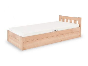 Dřevěná postel Plazza 90x200 bílá