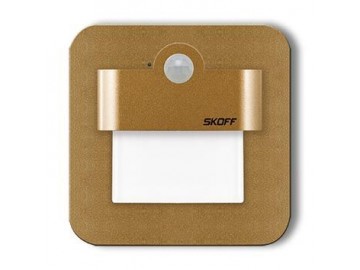 SKOFF LED nástěnné svítidlo s čidlem MJ-SAL-M-H SALSA mat.mosaz (M) teplá (W SKOFF LED nástěnné svítidlo s čidlem MJ-SAL-M-H SALSA mat.mosaz (M) teplá (W