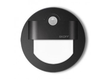 SKOFF LED nástěnné svítidlo s čidlem MJ-RUE-D-W Rueda černá(D) studená(W,650