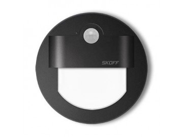 SKOFF LED nástěnné svítidlo s čidlem MM-RUE-D-W RUEDA černá(D) studená(W,650