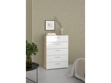 Komoda Pedro 508 oak/bílý lesk