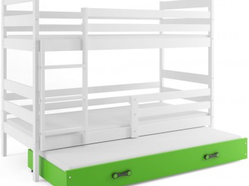 Patrová postel s přistýlkou Norbert bílá/zelená