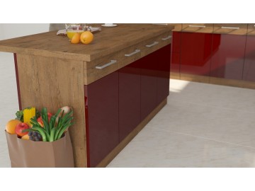 Panel na myčku Vega ZM 713x446 dub lancelot/bordo lesk