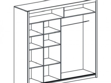 "Šatní skříň LIZBONA 203 wenge II.jakost