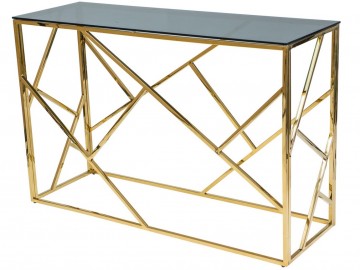 Konzolový stolek ESCADA C zlatý kov/kouřové sklo
