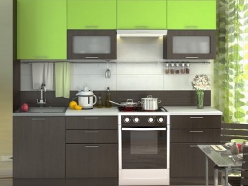 Kuchyně VALERIA 240 wenge/limeta lesk Kuchyně VALERIA 240 wenge/limeta lesk