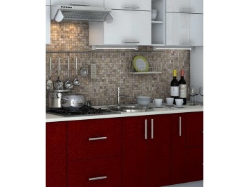 Kuchyně GLAMOUR 240 bordo/bílá metalic