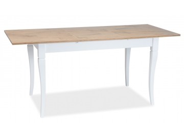 Jídelní stůl rozkládací LUDWIK 125x75 dub sonoma/bílá