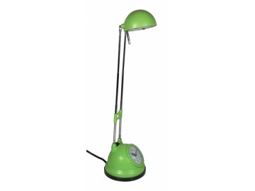 BRILUM Stolní lampa LH-7208C0-30 zelená limetková s hodinami BRILUM Stolní lampa LH-7208C0-30 zelená limetková s hodinami