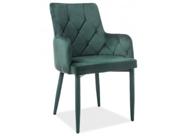 Jídelní čalouněná židle RICARDO VELVET zelená