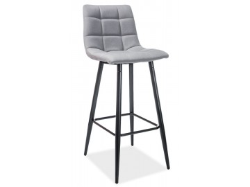 Barová čalouněná židle SPICE H-1 šedá/černá