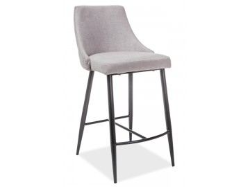 Barová čalouněná židle NOBEL H-1 šedá/černá