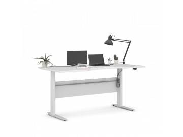 Výškově nastavitený psací stůl Office 474/448 bílá/bílá