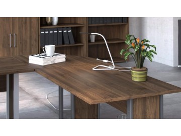 Dvířka Office 432 ořech/sklo