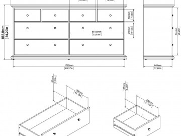 Komoda Provence 719 grey MAT