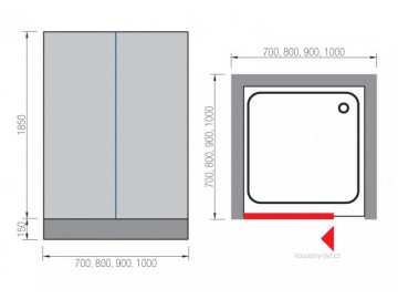 Olsen Spa PORTA sprchové dveře 100 cm bílý rám polystyrol