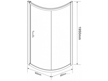 Olsen Spa LORCA sprchový kout 90x90 cm chromovaný rám sklo frost akrylátová vanička