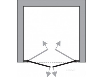 Hopa EVO sprchové dveře 84-88 cm chromovaný rám čiré sklo