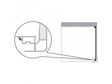 Olsen Spa ANTA FISSA MA sprchov&aacute; z&aacute;stěna 80 cm b&iacute;l&aacute; čir&eacute; sklo