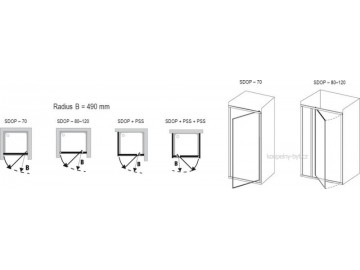 Ravak SDOP sprchové dveře 80 cm