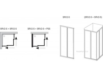 Ravak SRV2 S sprchový kout 90 cm