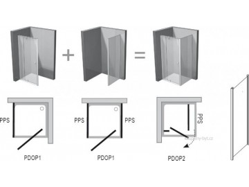 Ravak PDOP2 + PPS sprchový kout 120x90 cm