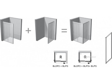 Ravak BLDP2 sprchové dveře 120 cm levá a pravá varianta
