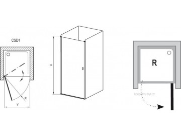 Ravak CSD1 sprchové dveře 90 cm