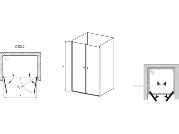 Ravak CSDL2 sprchové dveře 120 cm