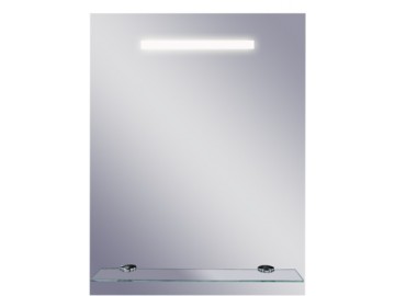 Olsen Spa Linea II zrcadlo se zářivkovým osvětlením a s poličkou