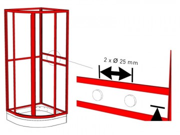 Teiko SBOXKH 2/80 sprchový box 80x80 cm