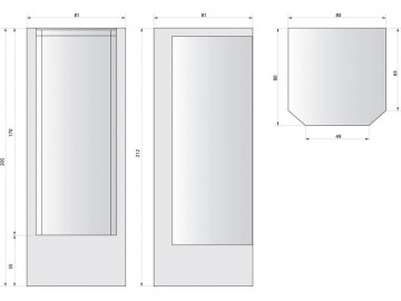 Teiko POLY NEW bílá sprchový box 81x81 cm sprchový závěs