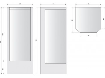 Teiko POLY NEW bílá sprchový box 81x81 cm shrnovací dveře
