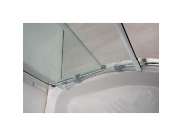Valentina GIADA oblý sprchový kout 80x80 cm chrom rám čiré sklo