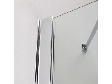 Valentina SATURNO dvoudílná vanová zástěna 100 cm chrom čiré sklo