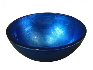 Sapho MURANO BLU, skleněné umyvadlo kulaté 40x13 cm, modrá