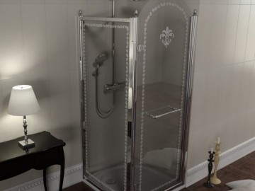 Sapho Antique čtvercový sprchový kout 800x800mm, dveře levé, chrom