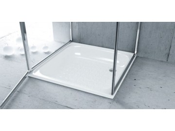 Aqualine smaltovaná sprchová vanička, čtverec 70x70x12cm, bílá