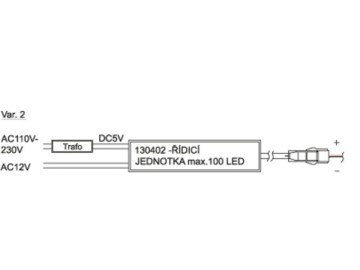 Sapho Set řídící jednotky (max. 100 LED) včetně transformátoru a 10m vodiče