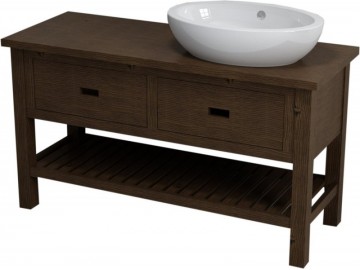 Sapho BRAND umyvadlová skříňka 130x73x50cm, mořený smrk