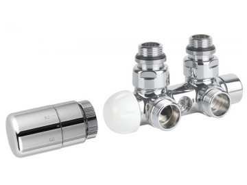 Sapho TWIN připojovací sada ventilů termostatická pro středové připojení, pravé, chrom Sapho TWIN připojovací sada ventilů termostatická pro středové připojení, pravé, chrom