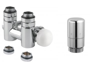 Sapho TWIN COMBI přip. sada ventilů termostatická pro středové připojení,pravé, chrom