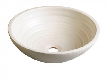 Sapho ATTILA keramické umyvadlo, průměr 46cm, slonová kost