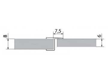 Polysan VITRA LINE těsnění mezi skla na sklo 8mm délka 2000mm