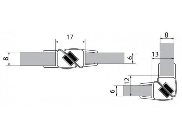 Polysan VITRA LINE sada dvou magnetických těsnění na 6 a 8mm sklo délka 2000mm