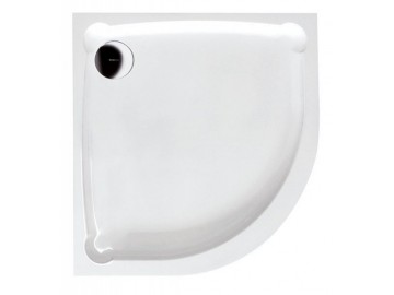 Gelco HERA90 sprchová vanička z litého mramoru, čtvrtkruh, 90x90x7,5cm, R550