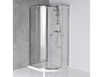 Aqualine ARLETA čtvrtkruhová sprchová zástěna 800x800mm, čiré sklo