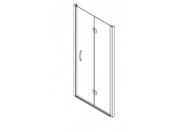 Gelco ONE sprchové dveře skládací 900mm, pravé, čiré sklo