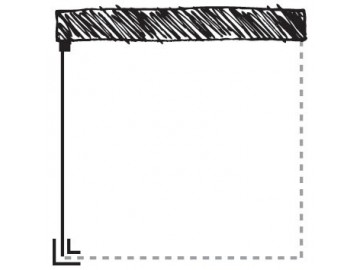 Gelco DRAGON pevná boční stěna 90 cm chromovaný rám čiré sklo
